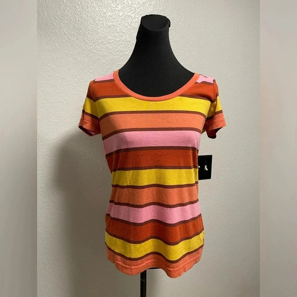 Mossimo Supply Co. Women's Color Block Short Sleeve Casual Tee MEDIUM - Picture 1 of 5